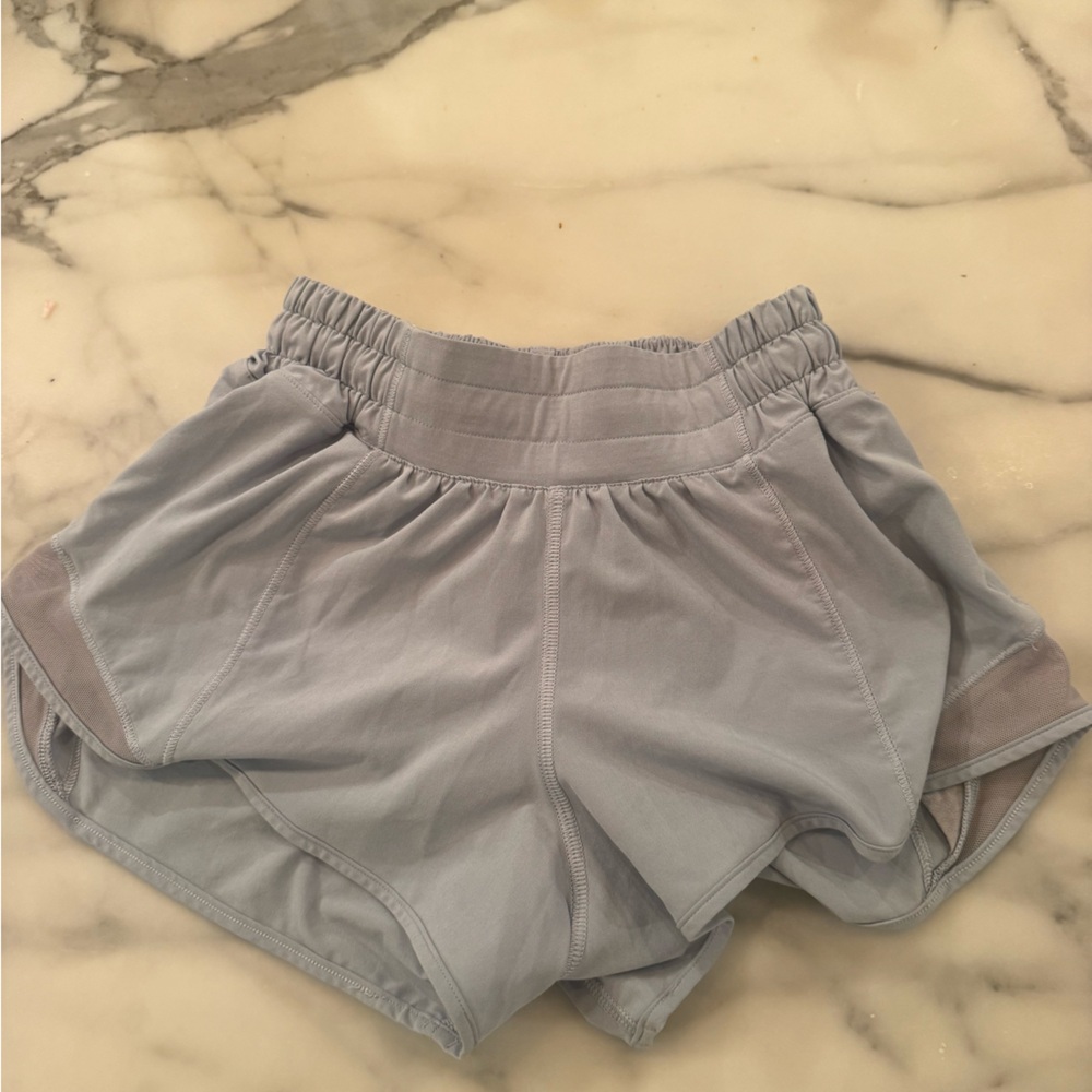 Lululemon light blue Hotty hot shorts